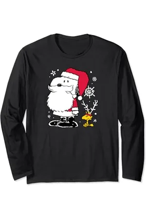 Peanuts Snoopy Santa Woodstock Rentier Langarmshirt