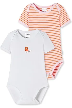 Schiesser Baby - Mädchen 2pack Bodies Halbarm Bio Baumwolle Made Europe Baby und Kleinkind Unterwäsche Satz, , 92 EU
