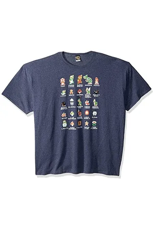 Nintendo Herren Pixel Cast T-Shirt, , XX-Large