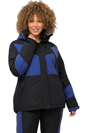 Ulla Popken Damen, große Größen, Funktionsjacke, Skijacke reflektierend, wassedicht
