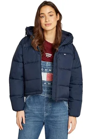 Tommy Hilfiger Damen Pufferjacke Warm, (Dark Night Navy), L