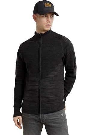 G-Star Herren 3D Biker Zip Through Knitted Pullover, , M