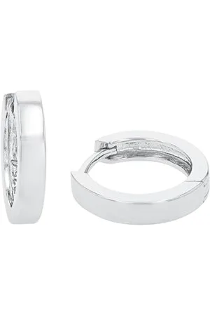 Amor Creolen 925 Sterling Damen Ohrschmuck, 1,3 cm, , Kommt in Schmuck Geschenk Box, 9944750