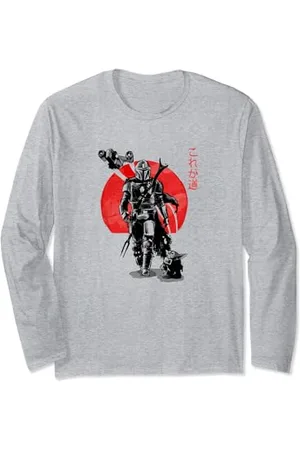 STAR WARS The Mandalorian The Child Red Sun Ink Portrait Langarmshirt