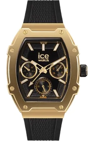 Ice-Watch Ice boliday Golden Black - Schwarze Damenuhr mit Silikonarmband - 022866 (Small)