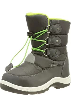 Playshoes Winter-Bootie für Kinder, gefütterte Kinder-Schneestiefel zum Schnüren, mit kontrastfarbigen Bändel