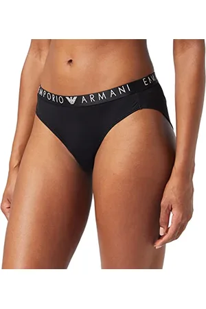Emporio Armani Underwear Womens Sporty Microfiber Briefs, Black, XS