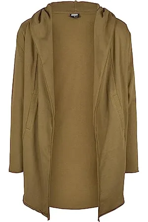Urban classics Herren Long Hooded Open Edge Cardigan Strickjacke, , S