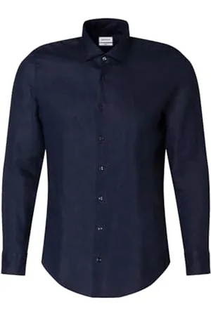 Seidensticker Herren Slim Fit Langarm Hemd, , 44 EU