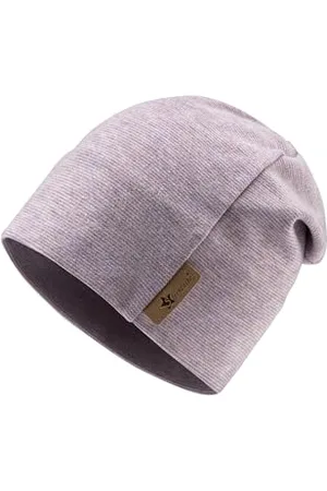 Sterntaler Beanie Mütze in Melange Optik mit dezentem Streifen - Erstlingsmütze mit angeschnittenen Ohrenklappen und Bindeband - Mädchen Babymütze, gefüttert mit Baummwollfleece - , 33
