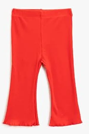 Koton Babygirl Ribbed Flare Leggings Elastic Waistband