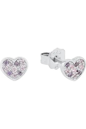 Prinzessin Lillifee Kinder-Ohrstecker für Mädchen, Herz, Zirkonia / 925 Sterling Silber, Rhodiniert