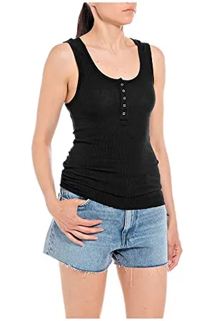 Replay Damen Tank Top aus Bio-Baumwolle, (Schwarz), S