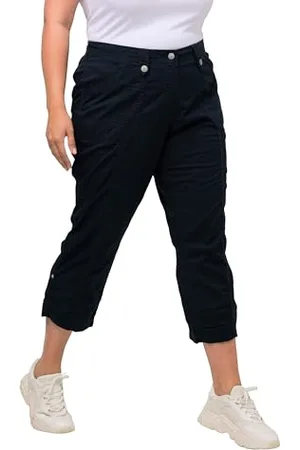 Ulla Popken Damen 7/8-Cargohose PANTS, , W33 / L32