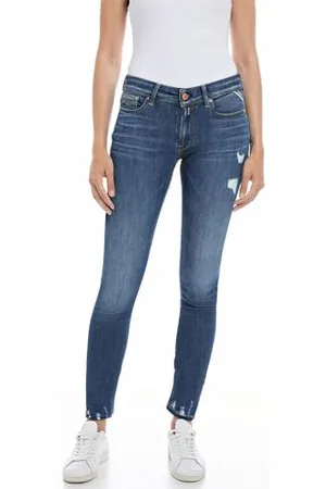Replay Damen Jeans New Luz Skinny-Fit, (Blau), 31W / 28L