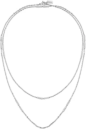 HUGO BOSS Jewelry Halskette für Damen Kollektion LARIA aus Edelstahl mit Charms, Verziert mit Kristallen - 1580447