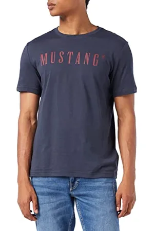 Mustang Herren Style Alex C Logo Tee T-Shirt, Blaue Nächte, M