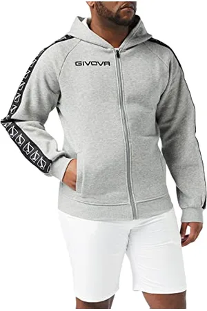 Givova Unisex Sweatshirt Full Zip Band, Melange, L, , Large