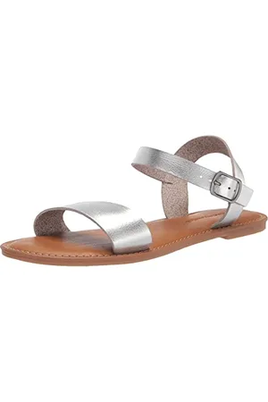 Amazon Damen Sandale mit Zwei Riemen und Schnalle, , 44 EU Weit