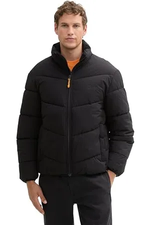 TOM TAILOR Herren 1041776 Relaxed Fit Puffer Winter-Jacke mit Stehkragen, 29999-Black, M