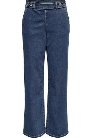 JDY Jeanshose Weites Bein Modischer Schnitt Hoher Komfort, Farben: , Größe:M / 32L, Beinlänge:L32