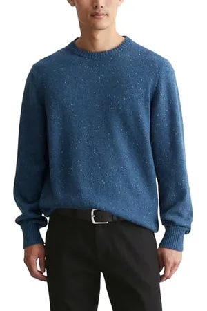 Marc O’ Polo Marc OߴPolo Herren Strickpullover mit Rundhalsausschnitt weich, Blau (Navy Gray), XS