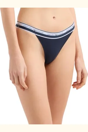 Emporio Armani Damen Stretch Cotton Logoband 2er-Pack T-Tanga, , M