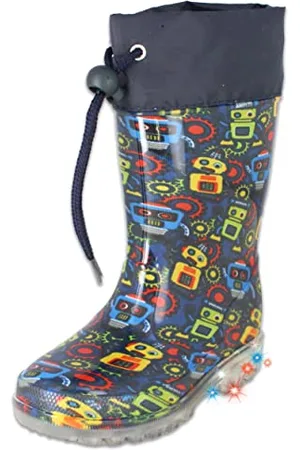 Beck Jungen Blinking Robots Rain Boot, , 24 EU