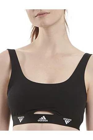 adidas Damen Scoop Bralette-Sport Active Comfort Cotton Bustier, , S