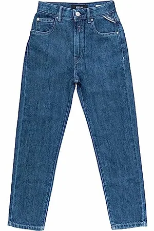 Replay Mädchen Jeans Jorgi Mom-Fit aus Comfort Denim, Blau , 4 Jahre