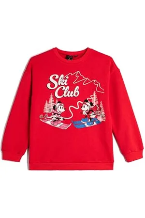 Koton Minnie Mouse and Mickey Mouse Sweatshirt Licensed Long Sleeve Crew Neck Soft Interior
