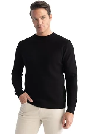 DeFacto Herren Pullover & Strickjacken - Vielseitige Pullover für Herren Standart Fit Crew Neck