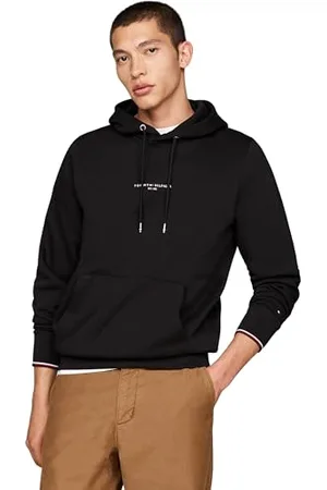 Tommy Hilfiger Herren Hoodie mit Kapuze, Schwarz (Black), S