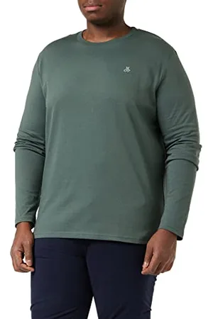 Marc O’ Polo Marc OߴPolo Herren Langarmshirt aus Bio-Baumwolle mit Rundhalsausschnitt, Grün (Mangrove), L