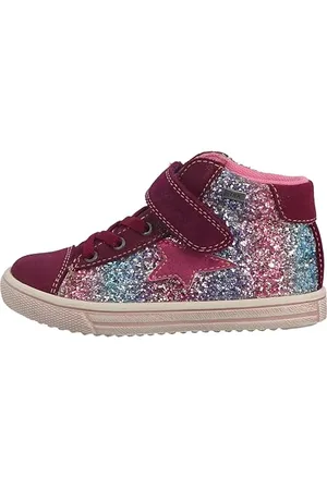 Lurchi Jungen Mädchen 84L1063005 Sneaker, deep Purple-Rainbow Glitter, 25 EU
