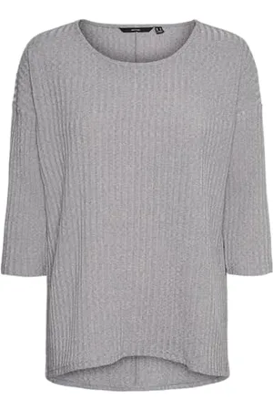VERO MODA Damen VMBRITT 3/4 TOP GA JRS Boo Langarmshirt, , 42