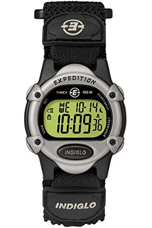 Timex Unisex Expedition Mittelgroße Digitale CAT Schwarz Schnelle Wickel-Armbanduhr T47852