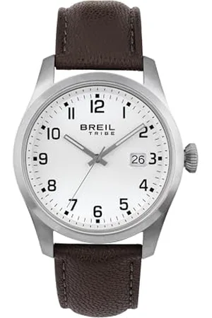 Breil Herren Chronograph Classic Elegance mit Armband aus Leder, Wasserdichtigkeit: 5 Bar, Gehäusedurchmesser: 42 mm, EW0663