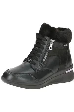 Caprice Damen Sneaker hoch mit Fütterung mit Reißverschluss Wasserabweisend, Schwarz , 40 EU
