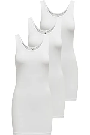 ONLY Damen Onllive Love Long Tank Top 3-Pack Cs JRS, , M