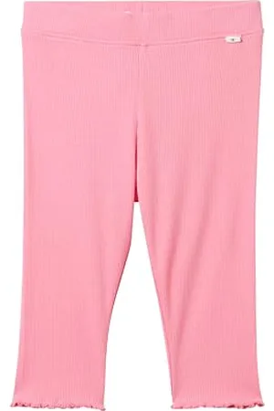 TOM TAILOR Mädchen Kinder Capri Basic Leggings mit Rippstruktur , smart pink, 128/134