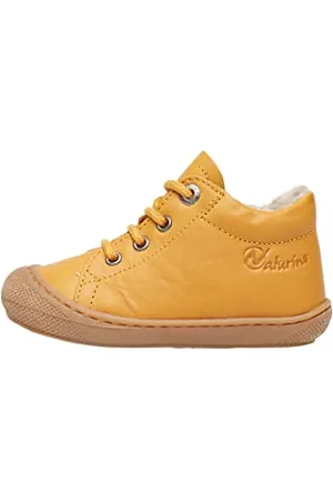 Naturino Lauflernschuhe aus Leder mit Wollfutter, Orange 25