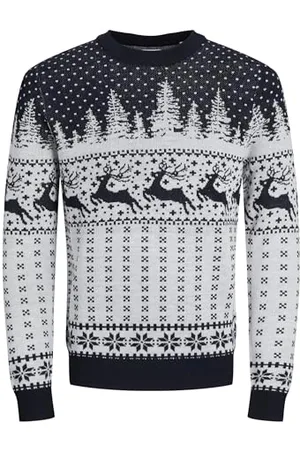 JACK & JONES JACK&JONES Herren Jjxmas Gabriel Knit Crew Neck Strickpullover, , Medium