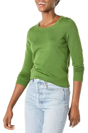 Amazon Damen Leichter, Langärmeliger Pullover Mit Rundhalsausschnitt (Erhältlich in Übergröße), , M
