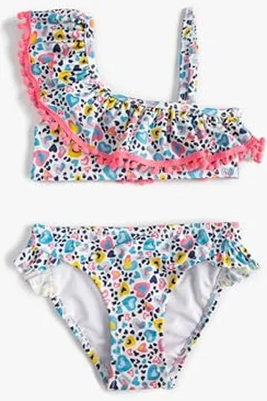 Koton Bikini Set Ruffle Detail One Shoulder Strappy