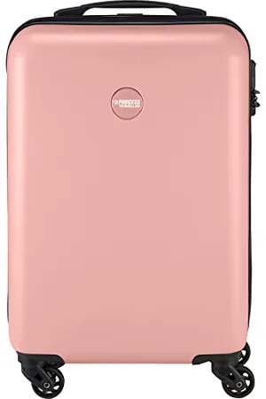 Princess Traveller Handgepäck Koffer - PT01 - Reiskoffer mit 4 Rollen - Rosa - 55cm - Koffer & trolleys - hartschalenkoffer