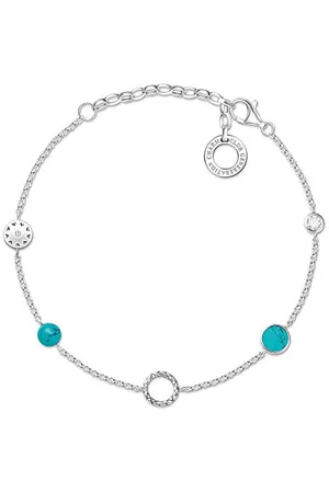 Thomas Sabo Damen Charm-Armband Steine Charm Club 925 Sterling Silber X0271-646-7