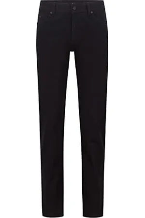 HUGO BOSS Herren Maine BC-C Regular-Fit Jeans aus dunklem Stretch-Denim, Black 002, 40W / 34L