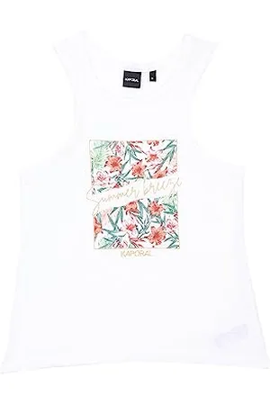 Kaporal 5 Mädchen Bohrer T-Shirt, Weiß/Weiß, 16 Jahre