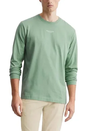 Marc O’ Polo Marc OߴPolo Herren Langarmshirt aus Bio-Baumwolle Basic, Grün , M